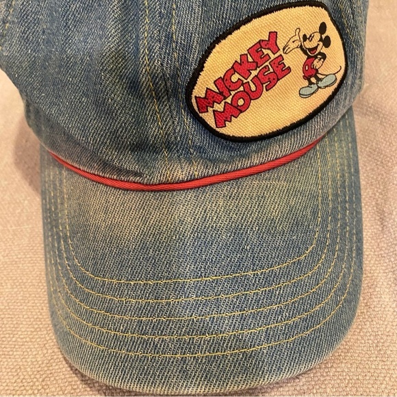 Vintage Walt Disney Mickey Mouse Denim Cap - Picture 2 of 5